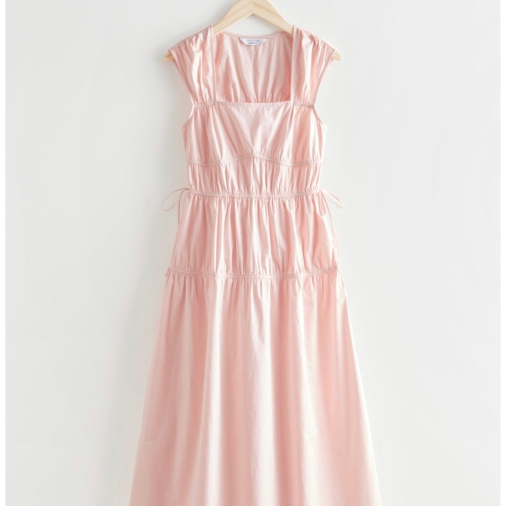 & other stories pink midi dress - Picture 4 of 6
